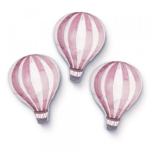 3D Heißluftballons rosa